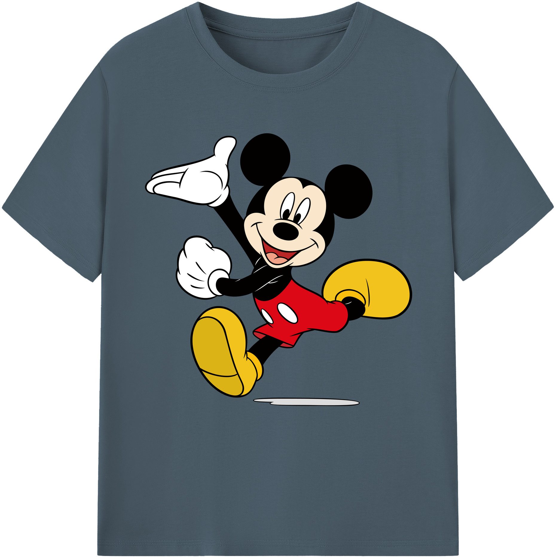 （画像用） ミッキーマウス Mickey Mouse 綿100％半袖Tシャツ（フロントプリント）